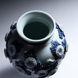 HIRADO KOHSYO DANEMON Kiln Mikawachi Ware Chrysanthemum Vase / 平戸洸祥団右ヱ門窯 菊花飾花瓶