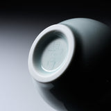 HIRADO KOHSYO DANEMON Kiln Mikawachi Ware Crane-Neck Vase / 平戸洸祥団右ヱ門窯 菊花飾染付鶴首花瓶