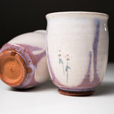 Hagi Ware Pottery Pair Yunomi Tea Cup - Artisan Yuka Matsuo / 萩焼 松尾邑華作