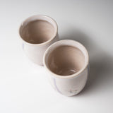 Hagi Ware Pottery Pair Yunomi Tea Cup - Artisan Yuka Matsuo / 萩焼 松尾邑華作