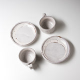 Hagi Ware Pair Cup and Saucer - Artisan Seiun / 萩焼 都野栖雲作