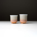 Hagi Ware Pottery Pair Yunomi Tea Cup - Hime Hagi / 萩焼 ペア湯呑み