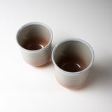 Hagi Ware Pottery Pair Yunomi Tea Cup - Hime Hagi / 萩焼 ペア湯呑み