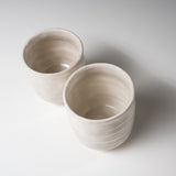 Hagi Ware Pottery Pair Yunomi Tea Cup - Ohonte / 天龍窯 ペア湯呑み