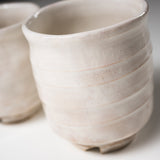 Hagi Ware Pottery Pair Yunomi Tea Cup - Ohonte / 天龍窯 ペア湯呑み