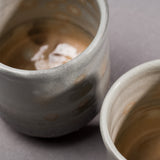 Hagi Ware Pottery Yunomi Tea Cup - Set of 2 / Tenryu Kiln 天龍窯