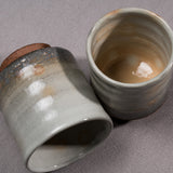 Hagi Ware Pottery Yunomi Tea Cup - Set of 2 / Tenryu Kiln 天龍窯