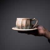 Hagi Ware Pair Cup and Saucer - Artisan Itsuo Mito / 萩焼 水戸逸雄作