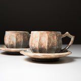 Hagi Ware Pair Cup and Saucer - Artisan Itsuo Mito / 萩焼 水戸逸雄作