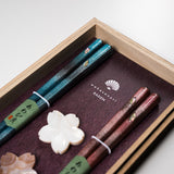 Hanaoboro Chopsticks Gift Set / 若狭塗りギフト箸セット