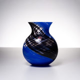 Hanashizuku Bouquet Glass Vase - Blue x Black / 津軽びいどろ 花瓶
