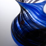 Hanashizuku Bouquet Glass Vase - Blue x Black / 津軽びいどろ 花瓶