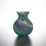 Hanashizuku Bouquet Glass Vase - Sky blue / 津軽びいどろ 花瓶