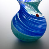 Hanashizuku Bouquet Glass Vase - Blue / 津軽びいどろ 花瓶