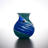 Hanashizuku Bouquet Glass Vase - Blue / 津軽びいどろ 花瓶