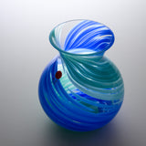 Hanashizuku Bouquet Glass Vase - Blue / 津軽びいどろ 花瓶