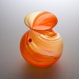 Hanashizuku Bouquet Glass Vase - Orange / 津軽びいどろ 花瓶
