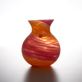 Hanashizuku Bouquet Glass Vase - Pink x Orange / 津軽びいどろ 花瓶