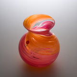 Hanashizuku Bouquet Glass Vase - Pink x Orange / 津軽びいどろ 花瓶