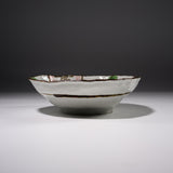 Mino ware Hand-painted Camellia Bowl - 19.5 cm / たわみ碗