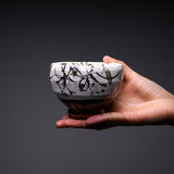 Hand-painted Yunomi Tea Cup – Ink Blossom
