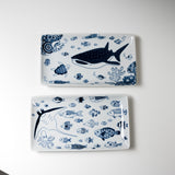 Hasami Ware Aquarium Rectangle Plate - 2 Optional / 波佐見焼 角皿