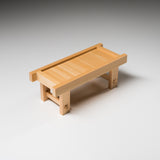 Hinoki Wood Bench Stand Interior Deco