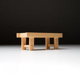 Hinoki Wood Bench Stand Interior Deco