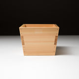 Hinoki Wood Sake Bottle Ice Cooler Container - Square