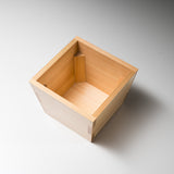 Hinoki Wood Sake Bottle Ice Cooler Container - Square