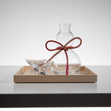 Hirota Glass - Mizuhiki Sake Set with Tray / 廣田硝子 水引き 酒器セット