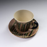 Hiroyuki Onuki - Engraving Flower Series - Cup and Saucer - Bamboo / 大貫博之 竹
