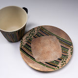 Hiroyuki Onuki - Engraving Flower Series - Cup and Saucer - Bamboo / 大貫博之 竹