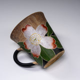 Hiroyuki Onuki - Engraving Flower Series - Mug Cup - Sasanqua Camellia / 大貫博之 山茶花
