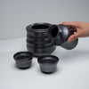 Load image into Gallery viewer, Mino ware Hot Sake Set - Charcoal Black / 熱燗用 酒器セット