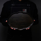 ICHIKAWA - Handmade Premium Oval Shape Tray - Japanese Ash Iron-Dyed Black