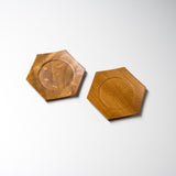 ICHIKAWA - Handmade Coaster - Hexagon / Zelkova (Keyaki) or Mulberry