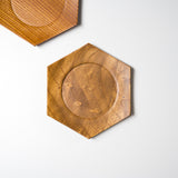 ICHIKAWA - Handmade Coaster - Hexagon / Zelkova (Keyaki) or Mulberry