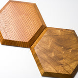 ICHIKAWA - Handmade Coaster - Hexagon / Zelkova (Keyaki) or Mulberry