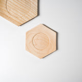 ICHIKAWA - Handmade Coaster - Hexagon / Maple or White Ash