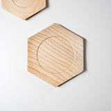 ICHIKAWA - Handmade Coaster - Hexagon / Maple or White Ash