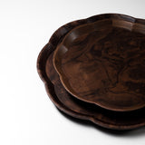 ICHIKAWA - Handmade Premium Dark Brown Tray - Walnut