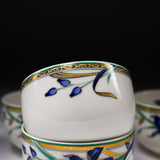 Indigo Orchid Sencha Tea Cup set - set of 5 / 煎茶カップセット