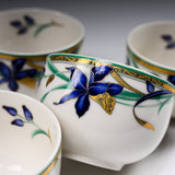 Indigo Orchid Sencha Tea Cup set - set of 5 / 煎茶カップセット