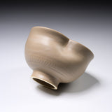 INOME Heart Handmade Matcha Bowl - Amairo : 亜麻色 / 小野 穣 猪目茶碗