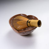 INOME Heart Handmade Matcha Bowl - Hagi Style : 萩風 / 小野 穣 猪目茶碗