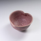 INOME Heart Handmade Matcha Bowl - Mukuge-iro : 槿花色 / 小野 穣 猪目茶碗