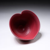 INOME Heart Handmade Matcha Bowl - Red Plum Petal : 梅重ね / 小野 穣 猪目茶碗