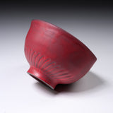 INOME Heart Handmade Matcha Bowl - Red Plum Petal : 梅重ね / 小野 穣 猪目茶碗