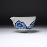 INOME Heart Handmade Matcha Bowl - Sometsuke Arabesque : 染付片口 / 小野 穣 猪目茶碗